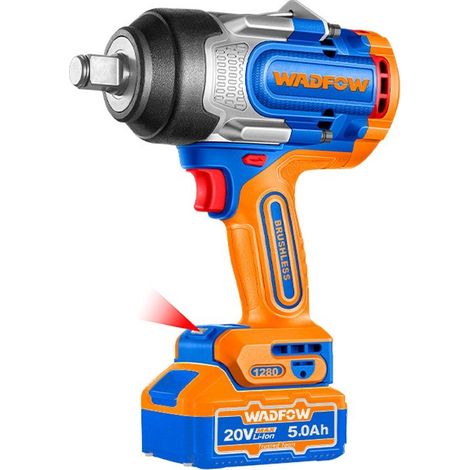 Llave de impacto inalámbrica Wadfow 20V 1280Nm con 2 baterías 5Ah y maletín (1/5)