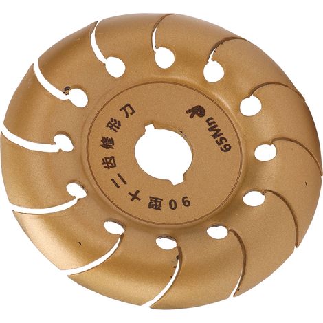 Disque de meulage et de polissage pour meuleuse d'angle 90 mm, 12 dents, pour le travail du bois (doré) (1/5)
