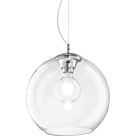 Ideal Lux Nemo Clear - Luminaire suspendu grand globe à 1 ampoule transparent, E27 (1/3)