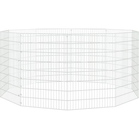 Recinto animales corral 10 paneles hierro galvanizado 54x80 cm vidaXL