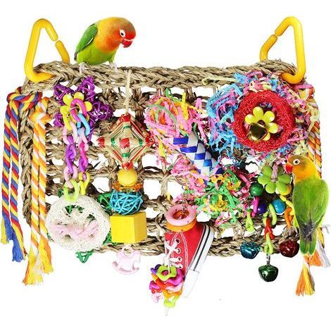 Bird Toy, Parakeet Chew, Chewable Food, Parrot Toys, Bird Food, Climbing Wall and Parakeet Food, for Small and Medium (B) (1/2)