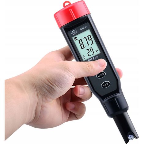 MISURATORE TEST pH TERMOMETRO SENSORE CONTATORE ACQUA 2in1 (1/5)