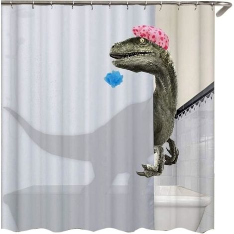 Rideau de douche imprimé, imperméable, accessoire salle de bain, 180x180cm, décoratif et pratique (1/5)