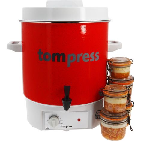 Stérilisateur émaillé électrique à robinet Tom Press pour café vin chaud et conserves (1/5)