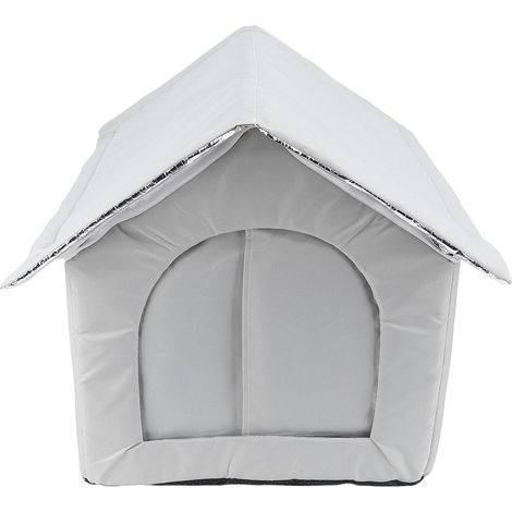Maison pour chat d'extérieur - Modèle Spacieux Gris - Abri imperméable et isolé en tissu robuste, idéal pour l'hiver (1/5)