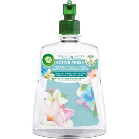 Recambio de ambientador Air Wick Active Fresh con aroma a Brisa Marina y Vainilla Paraíso, 228 ml. (1/5)