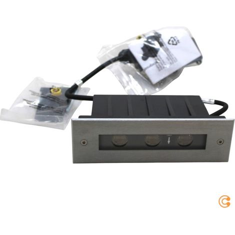 [NEUWERTIG] B-Ware Dekolight Bodeneinbauleuchte Strahler Led Line Silber Edelstahl Warmweiß (1/2)