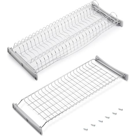 Égouttoir Suspendu pour Assiettes et Verres, Largeur intérieur Module 660-670mm, chromée, Acier (1/5)