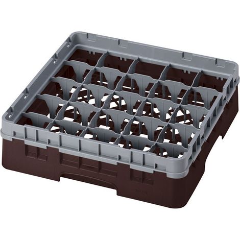 Casiers de lavage - haut max 9.2 cm - 50 x 50 x 14.3 cm - Brun - Lot de 5 - Cambro