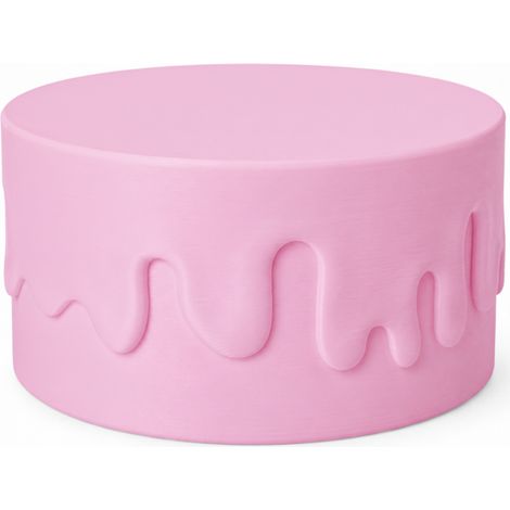Recipiente decorativo rosa con tapa de rosca para objetos pequeños. (1/3)