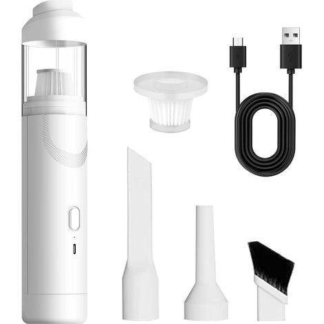 Für Autostaubsauger, wiederaufladbarer USB-Handstaubsauger, Mini-Akku-Staubsauger mit waschbarem HEPA-Filter, Tierhaaren und Desktop-Reinigungsset fürs Auto (1/5)