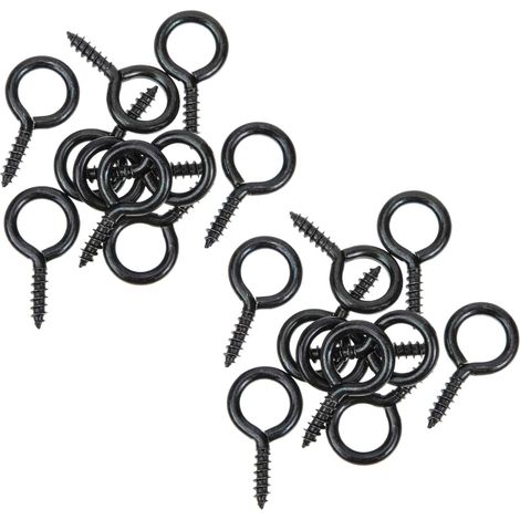 30 crochets à œillet - noir - autotaraudeur - pour extérieur (1/5)