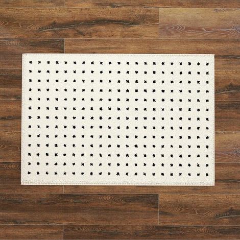 Tapis de bain à carreaux, absorbant, antidérapant, doux au toucher, paillasson de toilettes, tapis carré pour la maison - 40 x 60 cm (1/3)