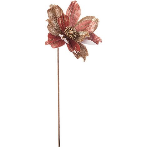 Ramo decorativo "Lilith" Magnolia color Rosa e Oro Ø 22 x h 50 cm