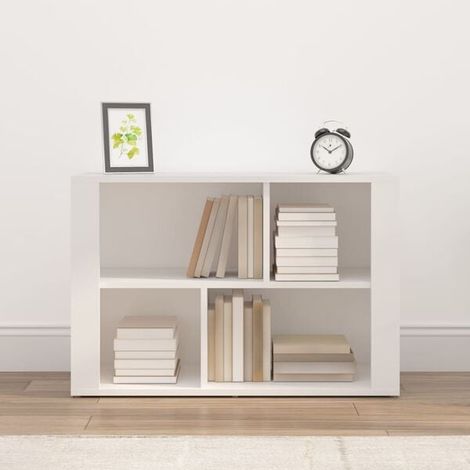 Buffet Bas Blanc 80 cm – Meuble de Rangement avec Portes et Étagères, Bois d'Ingénierie, Style Moderne pour Salon ou Entrée (1/5)