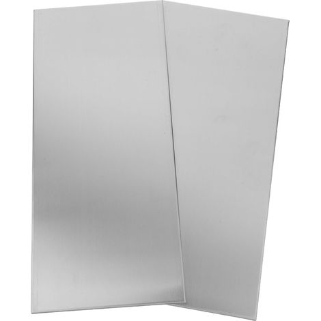 Plaques Autocollantes Métalliques 2 Pièces 25 X 11 CM Inox Brossé Vierges pour Hôtels Bureaux Écoles Appartements Installation sans Perçage (1/5)