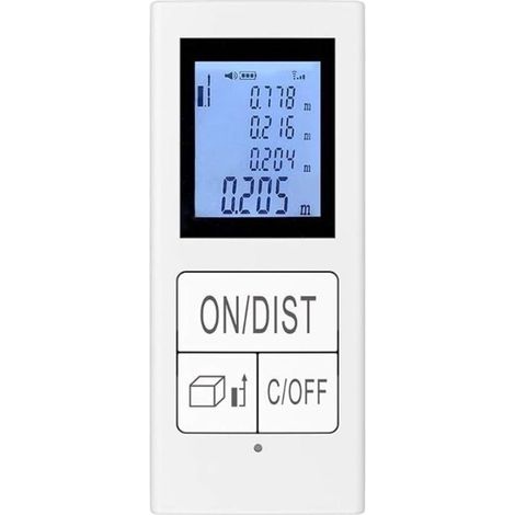 Laser Distance Meter, Portable USB Rechargeable High Precision Mini Digital Chamber Measuring Instrument for Engineering Measurement