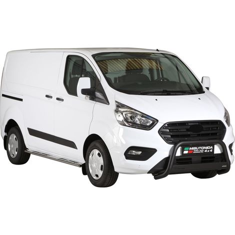 Pare-buffle Avant pour Ford Transit Custom L1 - L2 2018-2022 63 mm en Acier Noir (1/5)