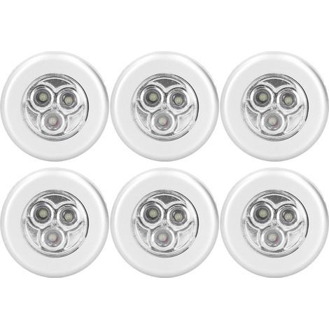 Berührungsgesteuerte LED-Schranktürleuchten, 6 Stück, hydraulische Scharniere, Schrankleuchten für Innen- und Außenmöbel (1/5)