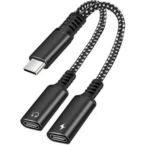 Adaptateur audio répartiteur USB-C 2 en 1 vers double prise casque USB-C (1/5)