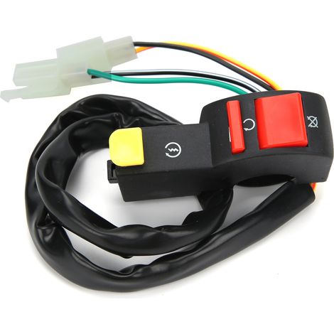 Bouton d'arrêt d'urgence pour moto, interrupteur marche/arrêt au guidon, compatible avec les quads et motos tout-terrain 50cc/110cc/125cc. (1/5)
