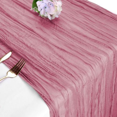 Camino de mesa estilo bohemio con tela de gasa,decoración de malla para la mesa de la cocina,90 x 180 cm (1/5)