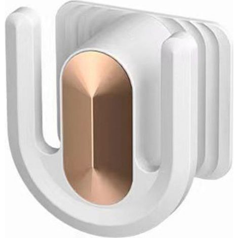 CROCHE-MURON Support Mural Adhésif Multifonction pour Chaussons, Serviettes et Objets avec Patères Double Point pour Entrée, Salle de Bain, Cuisine et Chambre (Blanc, Pack de 1) (1/5)