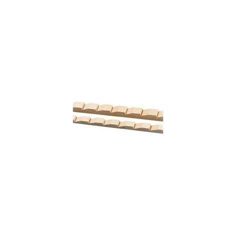 Itar – 4 crémaillères en hêtre 18 x 18 mm – Longueur 2000 mm – Pas 35 mm – Pied 95 mm – Profondeur 7 mm – Section 18 x 18 mm