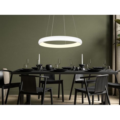 [NEUWERTIG] B-Ware Trio Lighting LED-Hängeleuchte Cardona Ø 75 cm weiß CCT Metall Deckenlampe Lampe (1/5)