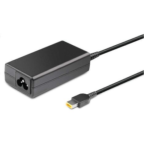 Adaptateur secteur compatible 45 W 20 V 2,25 A, fiche carrée, cordon d'alimentation standard européen inclus 45N0491 5A10H03912 36200606 01FR053 01FR035 (1/5)