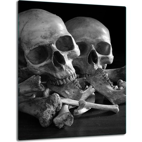 Glasplatte, Tischplatte, 40x52 Totenkopf (1/5)