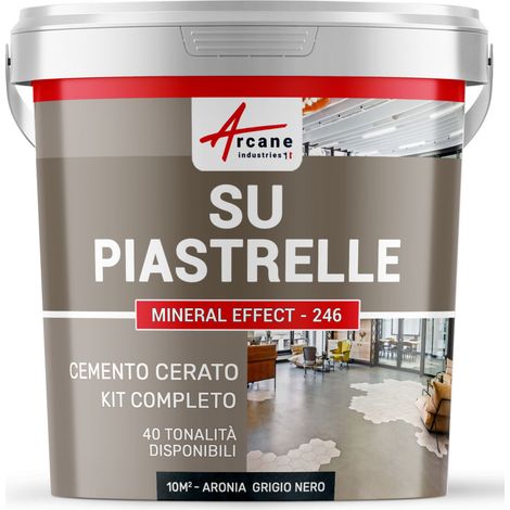 Microcemento su piastrelle - 10 m² (in 2 strati) Aronia Grigio Nero - ARCANE INDUSTRIES
