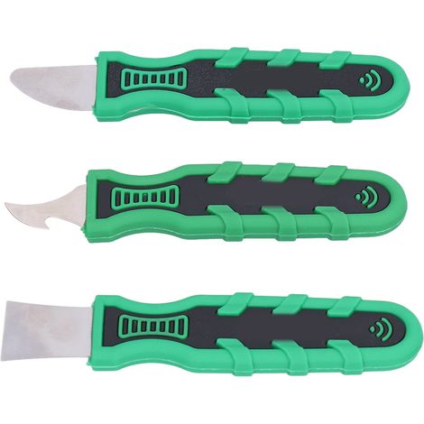 Kit de 3 grattoirs à injection avec lames de levier de formes multiples, outil de retrait de colle en acier inoxydable (1/5)