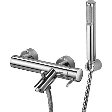 Paffoni Light Serie Außenbatterie für Badewanne mit Handbrause LIG026CR Verchromt - Messing (1/2)