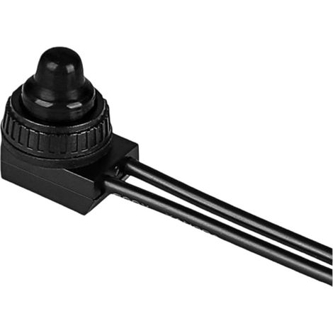 Bouton Poussoir Marche/arrêt pour éclairage, Coque en Plastique, interrupteurs étanches à Verrouillage Automatique avec Fils, Bouton Poussoir étanche Marche/arrêt (1/5)