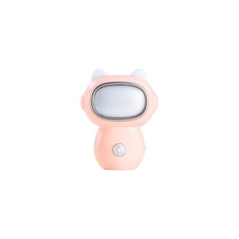 Veilleuse robot créative à induction corporelle rechargeable, pour chambre et couloir, rose – (1/5)
