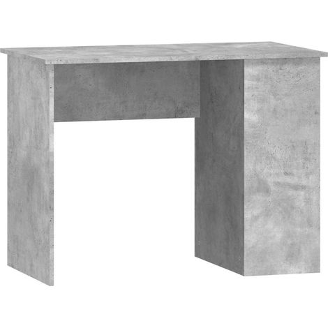 Escritorio de madera contrachapada gris hormigón 100x55x75 cm vidaXL
