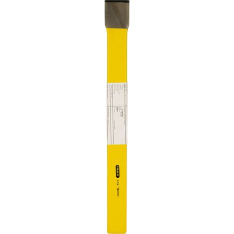 Stanley, 18-292, cortafríos plano 32x300 mm, herramienta para corte de hormigón y albañilería, acero endurecido, alta resistencia, uso profesional, color negro