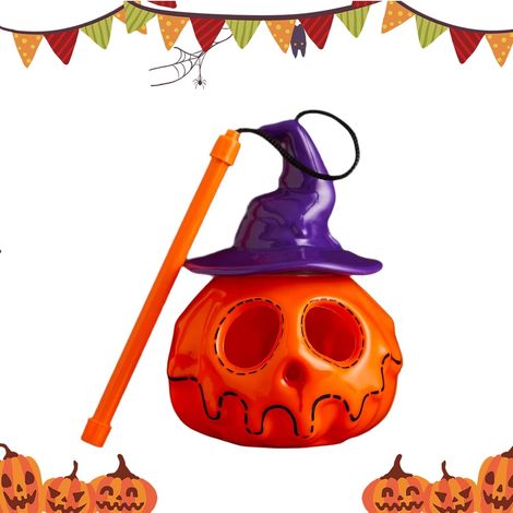 Lanterne '-Lantern Halloween Luminaire Décoratif et Crâne pour Fête Décorations Halloween Effrayantes Lumineuses pour Intérieur Extérieur Salon Chambre Cheminée Porche Terrasse (1/5)