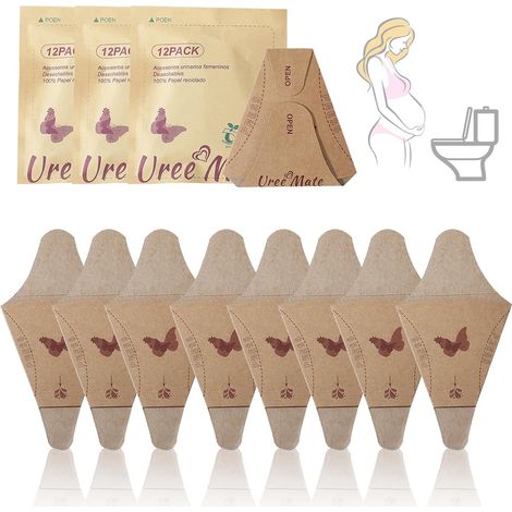 Lot de 36 Pisse Debout Femme Jetable, Urinoir Femme Portable en Papier