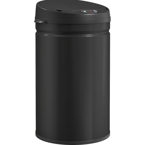 Poubelle à capteur 30 L en acier inoxydable avec fermeture douce, sans contact, pour cuisine et bureau (1/5)