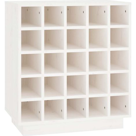Armoire à vin Blanc 55,5x34x61 cm Bois de pin massif