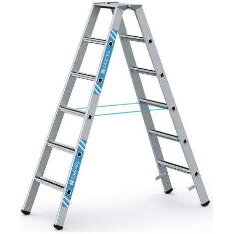 ZARGES Saferstep B - LM-Stufen-Stehleiter 2 x 6 Stufen (1/4)