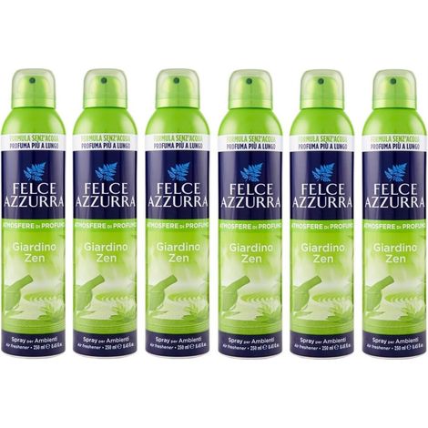 SET 6 FELCE AZZURRA ARIA DI CASA SPRAY AMBIENTE GIARDINO ZEN 250 ML (1/5)