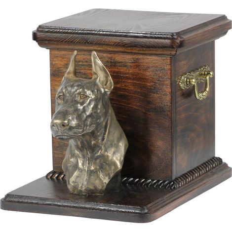 Doberman, Dobermann I - une urne funéraire pour chien avec une statuette, une urne élégante pour un chien, une urne unique avec un buste de chien par Art-Dog (1/5)