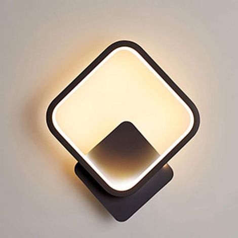 SABIR – Applique murale LED carrée 12W – Éclairage blanc chaud 3000K – Aluminium aéronautique – Installation facile pour escalier et couloir (1/5)