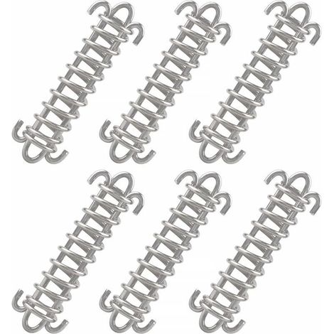 Corde de tente robuste Ulisem, lot de 6, avec boucle à ressort en acier inoxydable, pour bâches, tentes et grillages métalliques