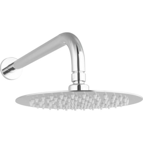 Douche de tête PaulGurkes 20 cm en acier inoxydable avec bras de douche
