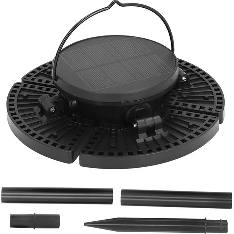 Lampe solaire extérieure 2 en 1 à fixer au mur ou au sol, de forme ronde, en ABS, pour porche, garage ou cour. (1/5)