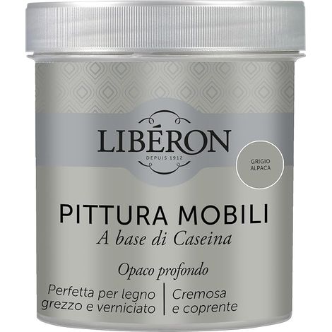 LIBERON - PITTURA MOBILI A BASE DI CASEINAOPACO PROFONDO GRIGIO ALPACA 500ML (1/3)